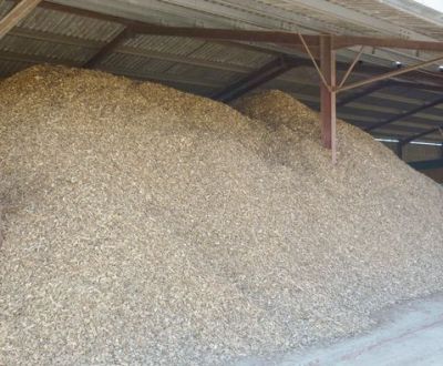 Hangar stockage bois déchiqueté sarthe